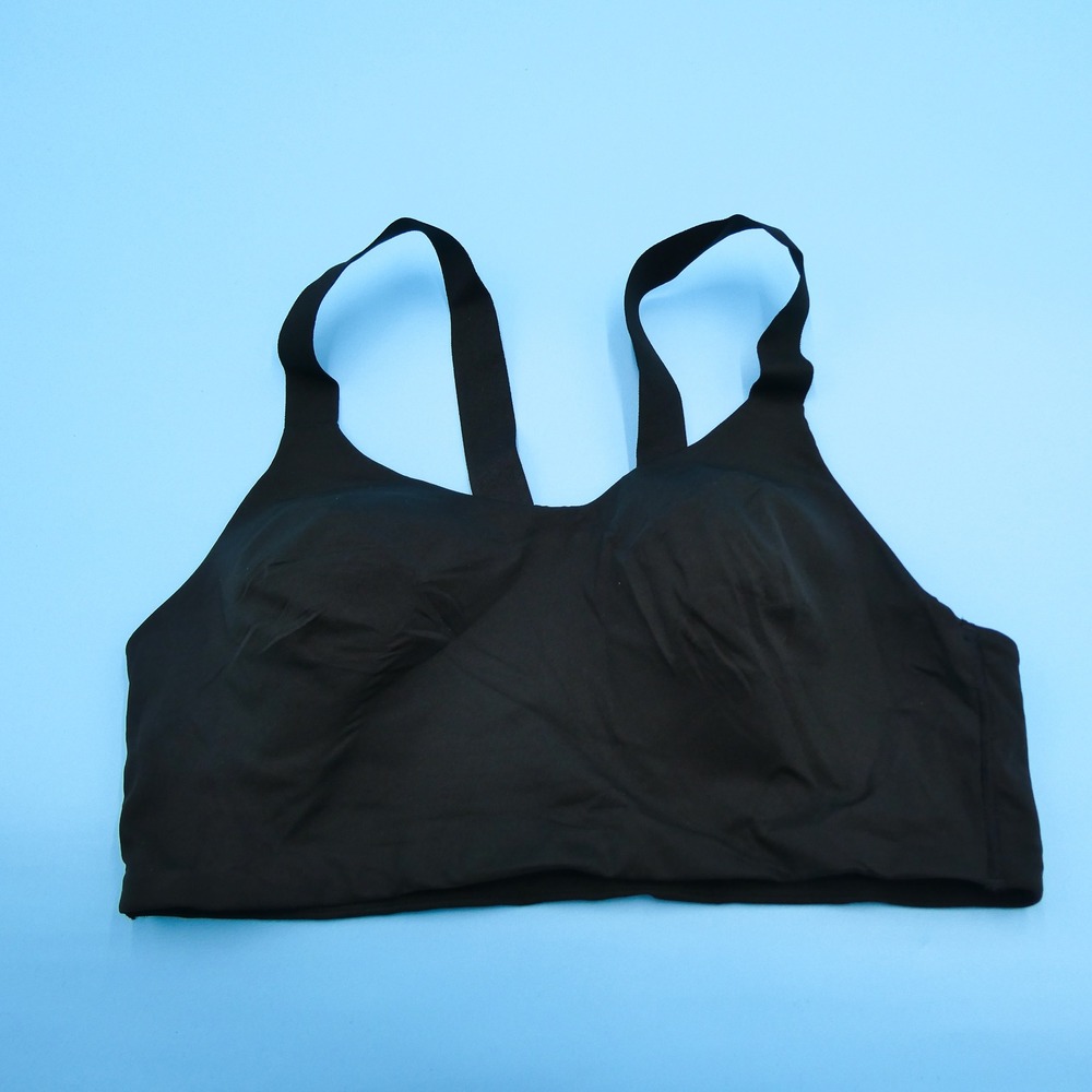Victoria's Secret Bralette Womens Medium Seamless Crossback Black Nylon Blend